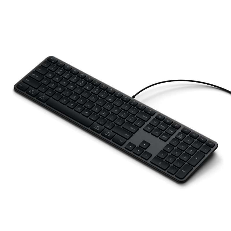 SPOTT-GR Satechi Slim LX3 - Ενσύρματο Πληκτρολόγιο QWERTY USB-A / Type-C Dual (Mac/Windows) σε Μαύρο Χρώμα