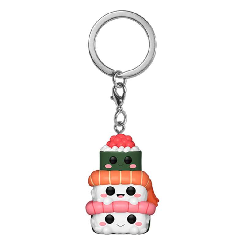 SPOTT-GR Kawaii Foodies Pocket POP! - Μπρελόκ Βινυλίου με Ύψος 4cm Sushi Stack Display (Σετ 12 Τεμάχια)