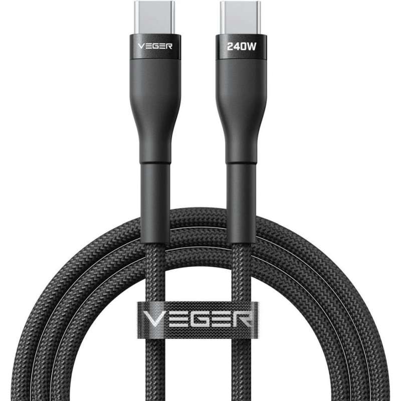 SPOTT-GR Veger CC03 - Καλώδιο Type-C σε Type-C (PD 5A 240W) 1.5m σε Μαύρο Χρώμα