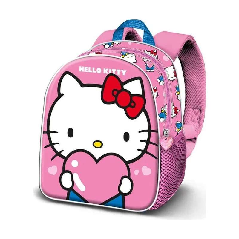 SPOTT-GR Sanrio Elite 3D - Τσάντα Πλάτης Hello Kitty Heart σε Ροζ Χρώμα