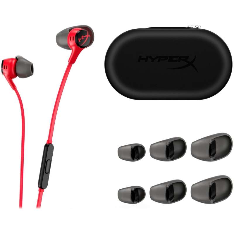 SPOTT-GR HyperX Cloud Earbuds 2 - Ενσύρματα In-Ear Ακουστικά με Υποδοχή Jack 3.5mm 1.2m σε Κόκκινο Χρώμα
