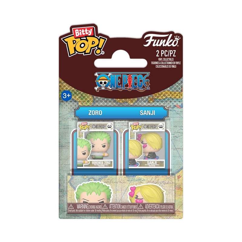 SPOTT-GR One Piece Bitty POP! - Φιγούρες Βινυλίου 2-Pack Zoro & Sanji Μεγέθους 2cm