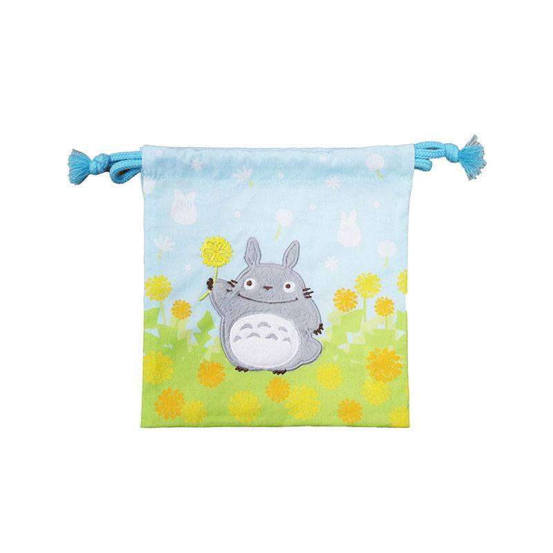 SPOTT-GR My Neighbor Totoro - Τσαντάκι Αποθήκευσης Totoro with Flowers 20 x 19cm σε Μπλε / Πράσινο Χρώμα
