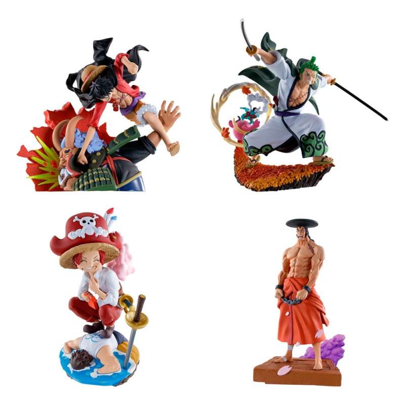 SPOTT-GR One Piece Petitrama PVC - Mini Φιγούρα Logbox Re Birth Wano Kuni Vol. 1 Set Μεγέθους 9cm