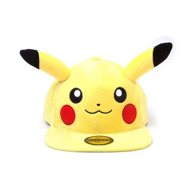 SPOTT-GR Pokémon Plush - Καπέλο Τζόκεϊ (Snapback) Embarrassed Pikachu σε Κίτρινο Χρώμα
