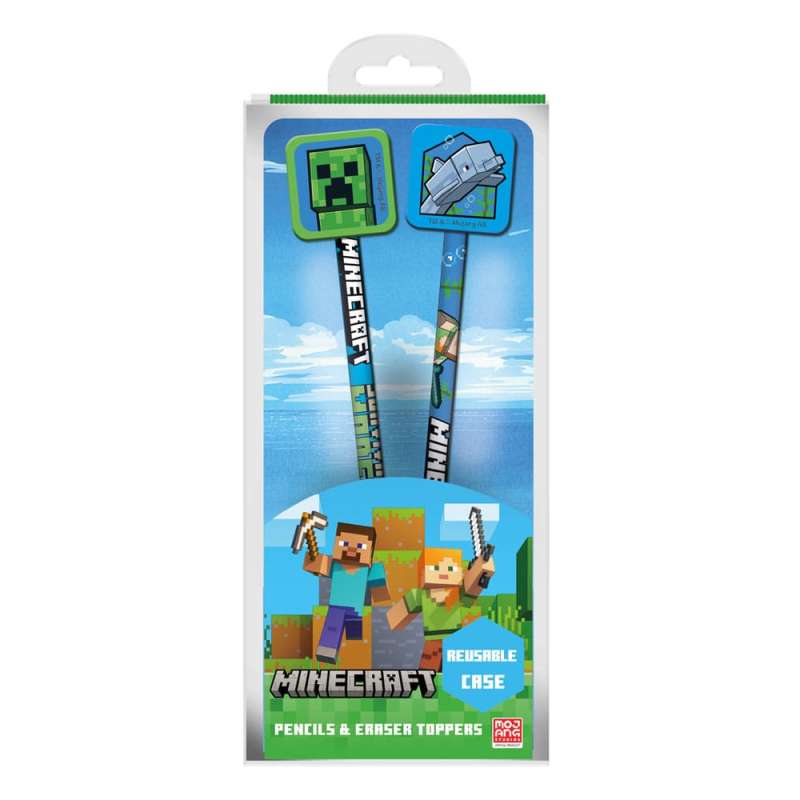 SPOTT-GR Minecraft - Μολύβια Minecraft με Διακοσμητικά Toppers (2-Pack)