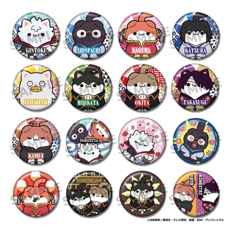 SPOTT-GR Gintama Mega Cat Project Nyantama! - Κονκάρδες Μεγέθους 3cm σε Blind Box (Σετ 16 Τεμάχια)