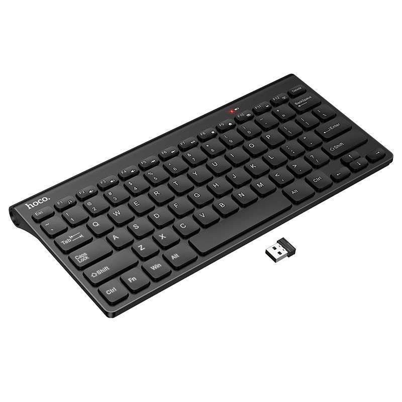 SPOTT-GR Hoco GM70 - Ασύρματο Μίνι Πληκτρολόγιο QWERTY 2.4G σε Μαύρο Χρώμα