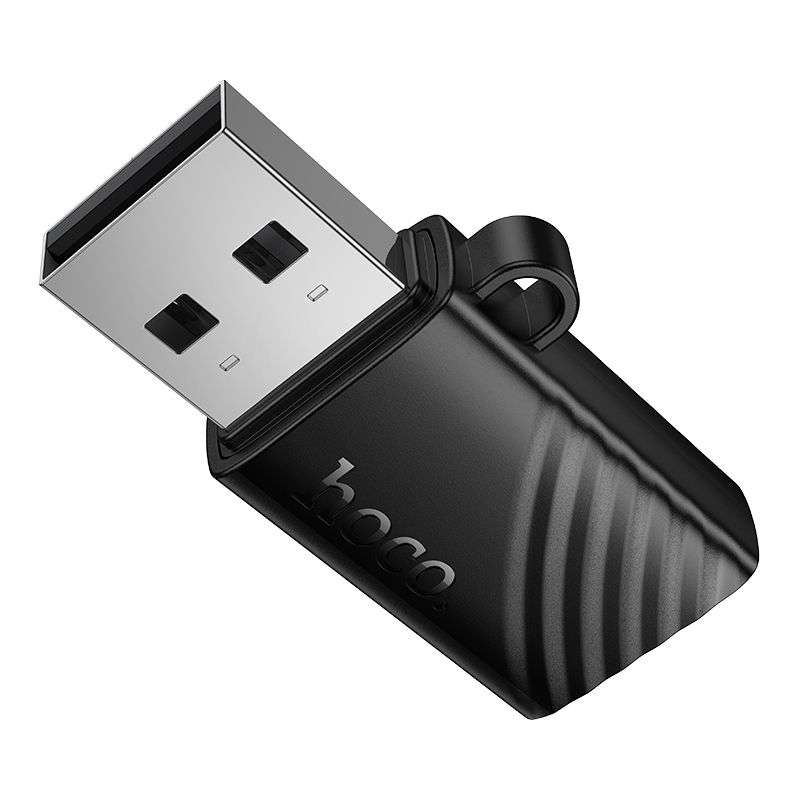SPOTT-GR Hoco HB53 - Αναγνώστης Καρτών Μνήμης MicroSD με Υποδοχή USB-A σε Μαύρο Χρώμα