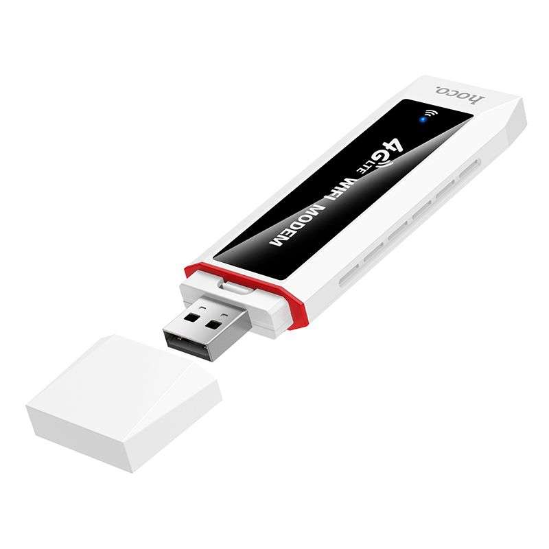 SPOTT-GR Hoco HI43 - Φορητό 4G / LTE Router με WiFi 6 και Υποδοχή USB-A σε Άσπρο Χρώμα