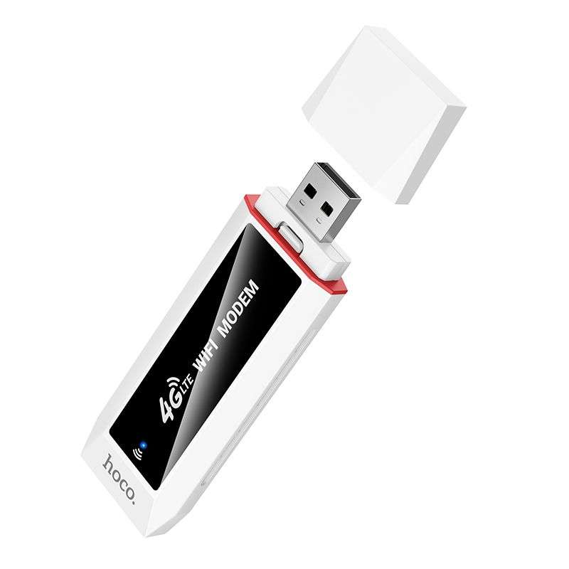 SPOTT-GR Hoco HI43 - Φορητό 4G / LTE Router με WiFi 6 και Υποδοχή USB-A σε Άσπρο Χρώμα
