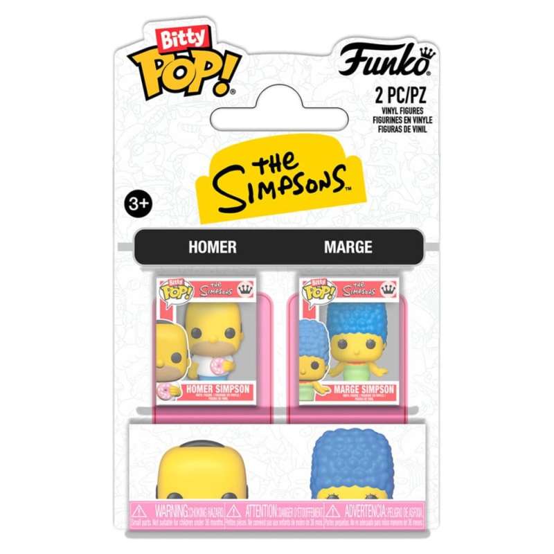 SPOTT-GR Simpsons Bitty POP! - Φιγούρες Βινυλίου Homer & Marge Μεγέθους 2cm