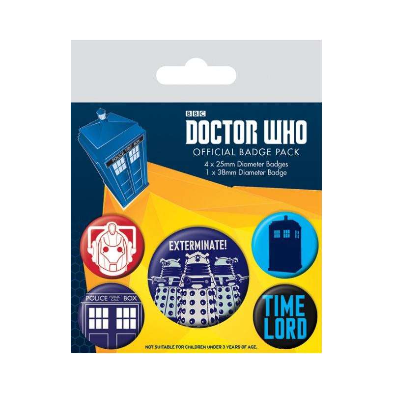 SPOTT-GR Doctor Who - Κονκάρδες Exterminate (5-Pack)