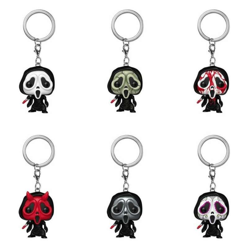 SPOTT-GR Scream POP! - Μπρελόκ Βινυλίου Μεγέθους 4cm Ghost Face Display (Σετ 12 Τεμάχια)