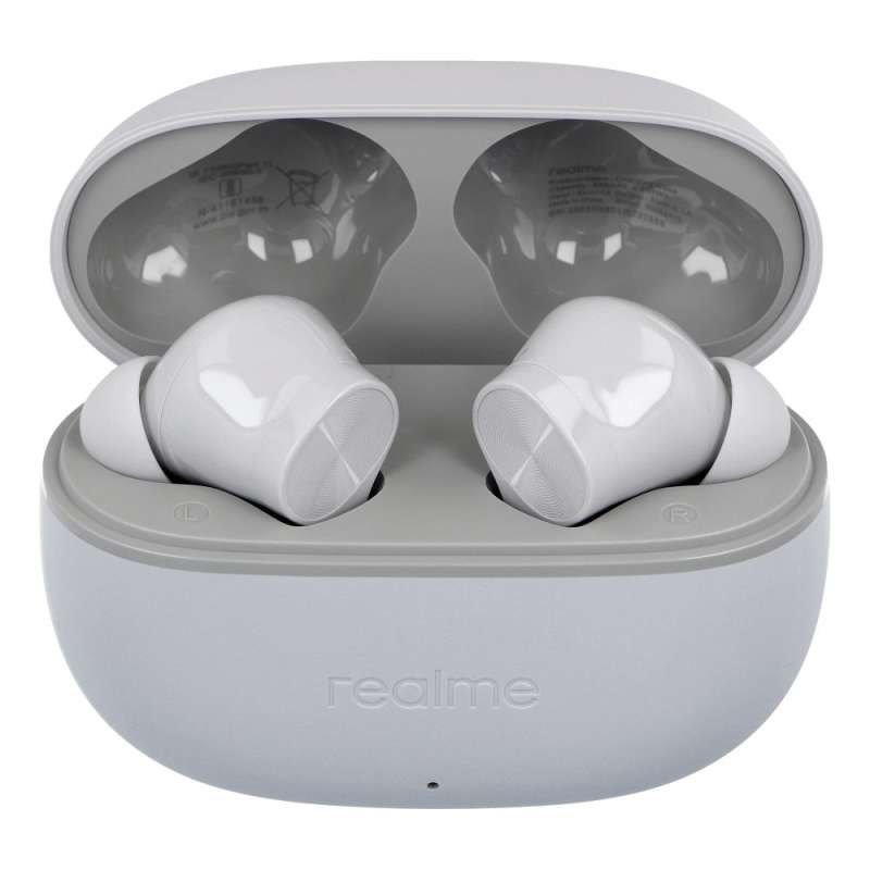 SPOTT-GR Realme Buds T200 Lite - Ασύρματα In-Ear Ακουστικά Bluetooth με AI, ENC και 4 Μικρόφωνα σε Ασημί Χρώμα