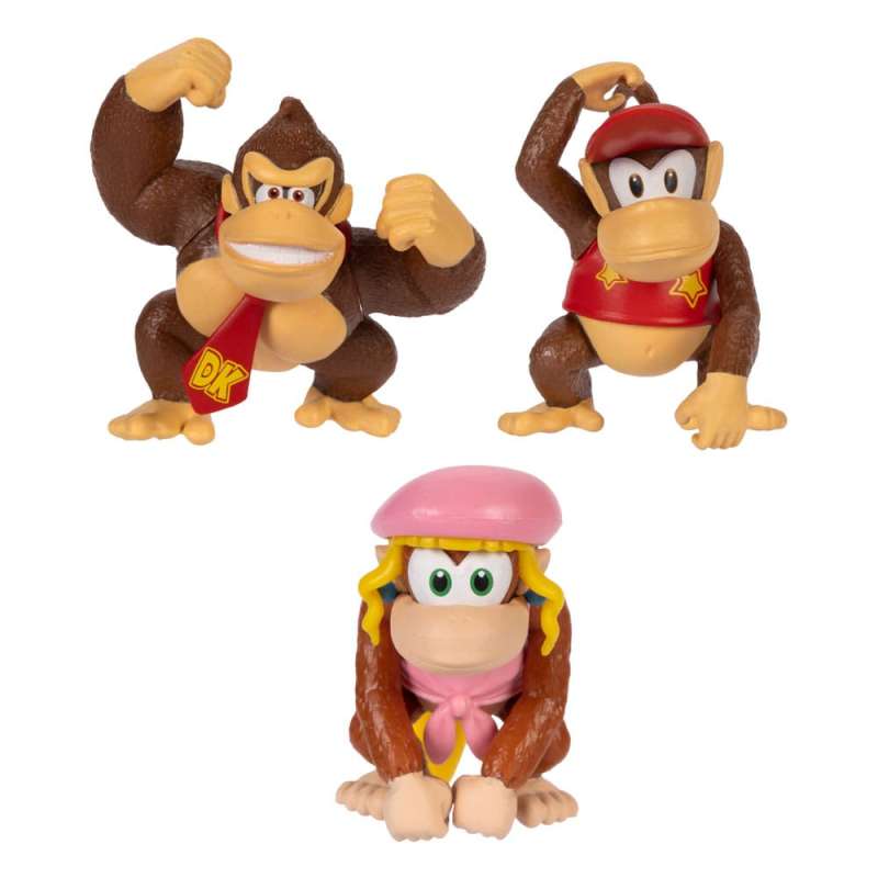 SPOTT-GR World of Nintendo - Μίνι Φιγούρες Donkey Kong Μεγέθους 6cm Σετ (Σετ 16 Τεμάχια)