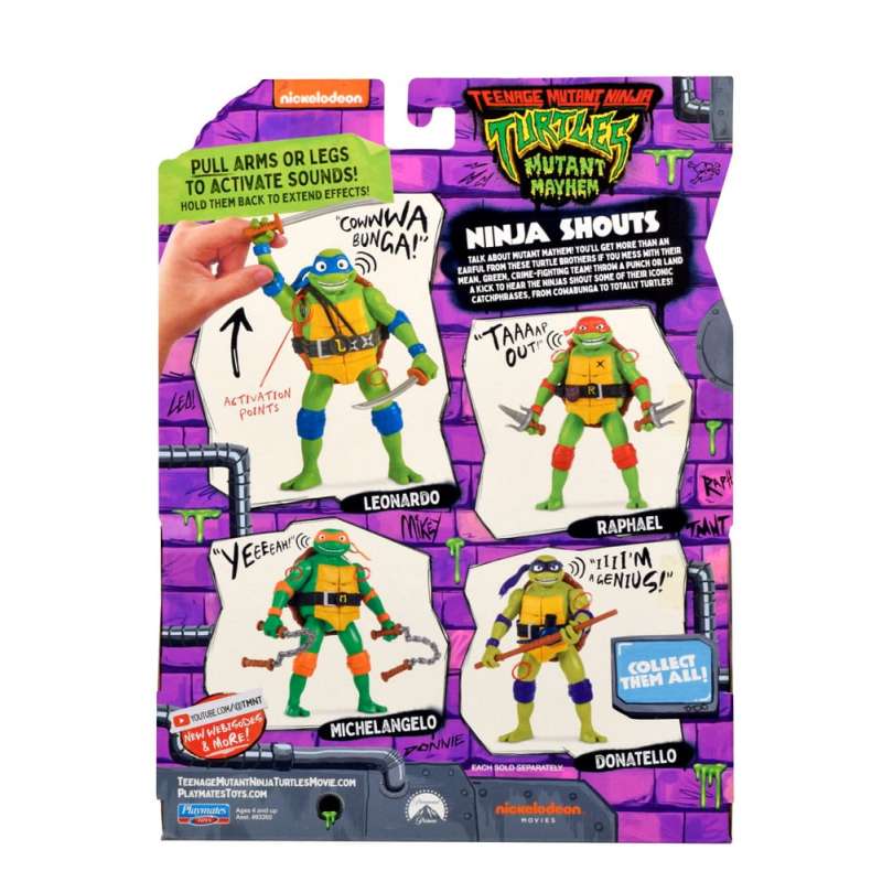 SPOTT-GR Teenage Mutant Ninja Turtles: Mutant Mayhem Ninja Shouts - Φιγούρα Δράσης Leonardo Μεγέθους 14cm