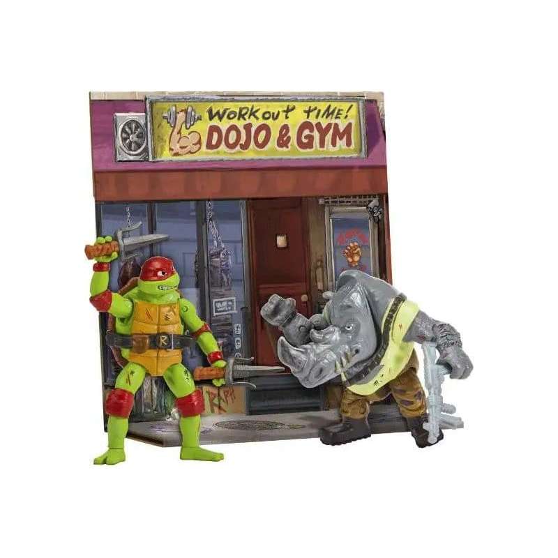 SPOTT-GR Teenage Mutant Ninja Turtles: Mutant Mayhem Battle Pack - Φιγούρες Δράσης Raphael vs. Rocksteady Μεγέθους 11cm